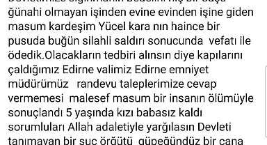 ÖLDÜRÜLEN KARDEŞİ İÇİN İSYAN