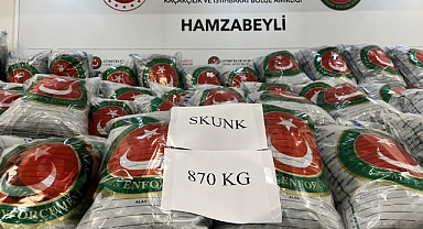 870 kilogram uyuşturucu ele geçirildi