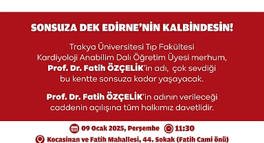 PROF. DR. FATİH ÖZÇELİK’İN ADI ÖLÜMSÜZLEŞİYOR