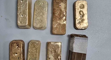 250 BİN EUROLUK KÜLÇE ALTIN YAKALANDI