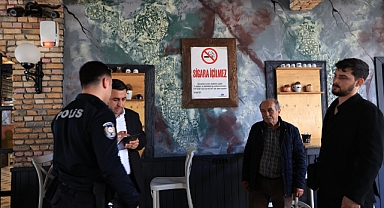 Kafe ve restoranlarda sigara denetimi yapıldı