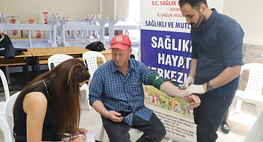 Köy sakinlerine sağlık taraması yapıldı