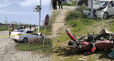 Motosikletin sürücüsü ağır yaralandı