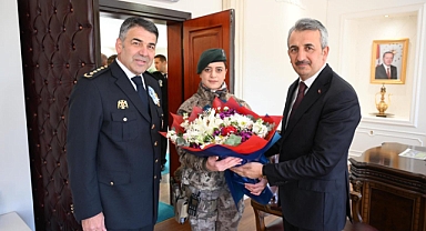 Vali Sezer, Emniyet Müdürü Karaburun’u kabul etti