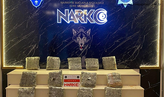 13 KİLO 621 GRAM SKUNK YAKALANDI