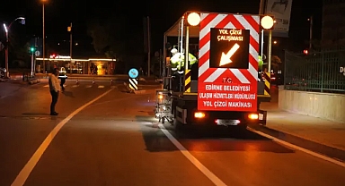 Yol Çizgi Çalışmaları Sürüyor