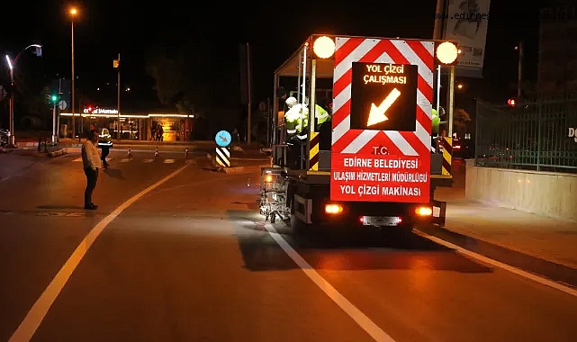 Yol Çizgi Çalışmaları Sürüyor