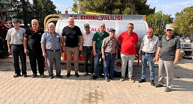 Edirne İl Özel İdaresinden Çamlıca'ya yangın tankeri