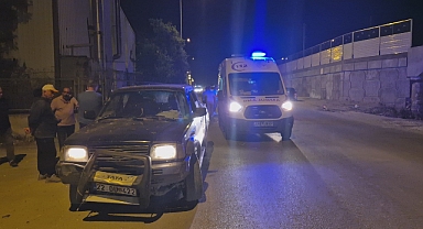 Motosiklet sürücüsü yaralandı