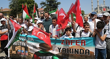 Çocuklardan Gazze’ye destek gösterisi