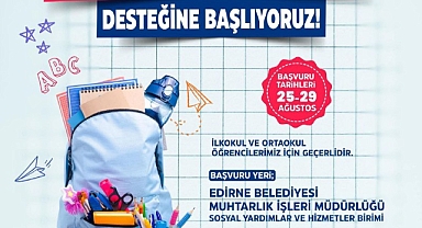 BELEDİYEDEN ÖĞRENCİLERE KIRTASİYE DESTEĞİ