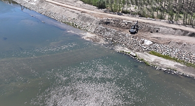 Meriç Nehri kıyısındaki setler güçlendiriliyor