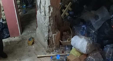 O BİNANIN ALTINDAKİ İMALATHANE MÜHÜRLENDİ