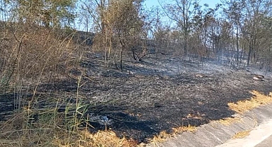 Otobanda lastik yangını