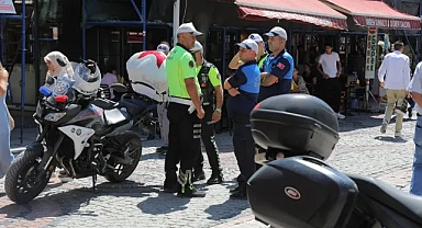 SARAÇLAR CADDESİ’NDE MOTOSİKLET DENETİMİ