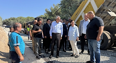 Vali Sezer, yol yapım çalışmalarını inceledi