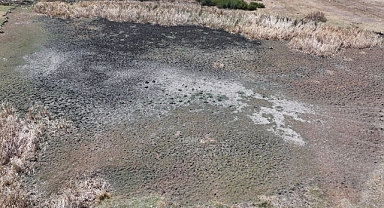 Yağcılı Göleti kuraklık nedeniyle kurudu