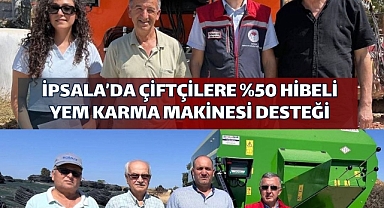 İPSALA’DA ÇİFTÇİLERE %50 HİBELİ YEM KARMA MAKİNESİ DESTEĞİ