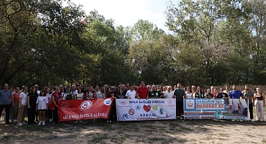 Sağlıklı yaşama dikkat çekmek için yürüyüş düzenlendi