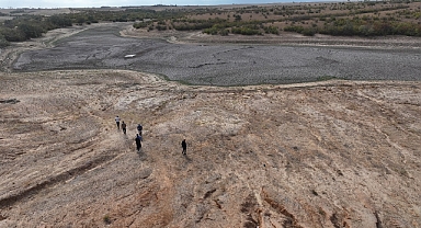 Şerbettar Göleti kuraklık nedeniyle tamamen kurudu