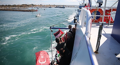 Enez'den Gazze'ye selam, İsrail'e lanet