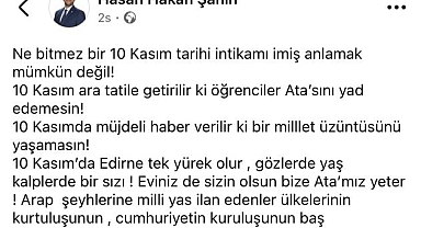 Şahin’den Başvuru Tarihine İtiraz