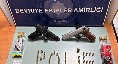 Tabanca ve fişekler ele geçirildi
