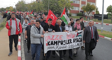 TRAKYA ÜNİVERSİTESİ GAZZE İÇİN AYAKTA