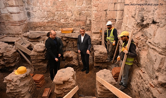 Vali Sezer: Gazi Mihal Hamamı Edirne’nin Vitrini Olacak