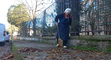 34 yıldır sonbaharda düşen yaprakları gübreye dönüştürüyor