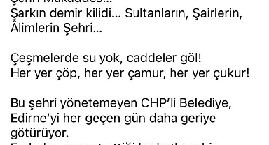 “ARAŞTIRMA YAPMADAN BELEDİYEYİ HEDEF GÖSTERMİŞTİR”
