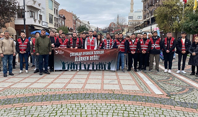CHP Edirne Gençlik Kolları’ndan MESEM Protestosu