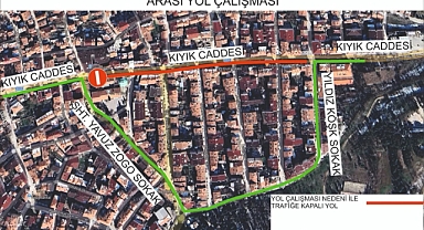 Kıyık Caddesi Geçici Olarak Trafiğe Kapatıldı