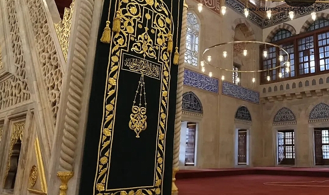 Selimiye Camii minber örtüsü aslına uygun yeniden üretildi