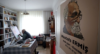 Türk gölge oyunu karakterlerini tuvale yansıtıyor