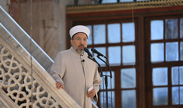 Arpaguş, Selimiye Camisi'nde hutbe irat etti