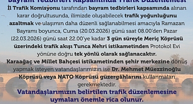 Bayram Trafiğine Tek Yön Düzenlemesi