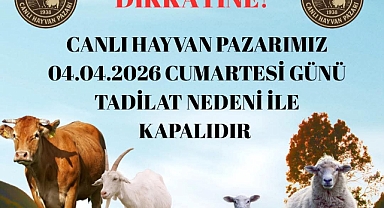 Havsa Canlı Hayvan Pazarı 4 Nisan’da Kapalı Olacak