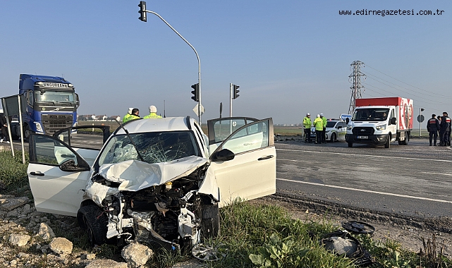 Kırklareli Kavşağı’nda Kaza