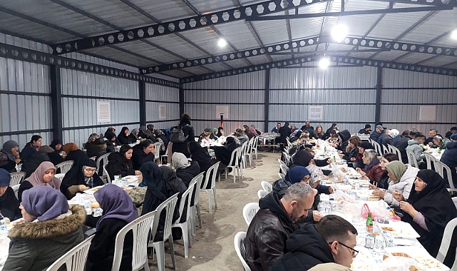 Köy halkı iftar sofrasında buluştu