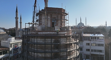 Tarihi kulede dış cephe tamam