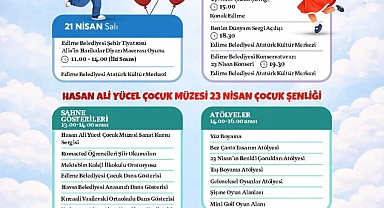23 NİSAN COŞKUSU 3 GÜNE YAYILAN ETKİNLİKLERLE YAŞANACAK