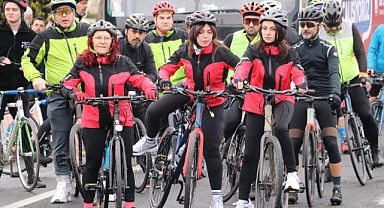 40 bisikletli şehitler için pedal çevirdi