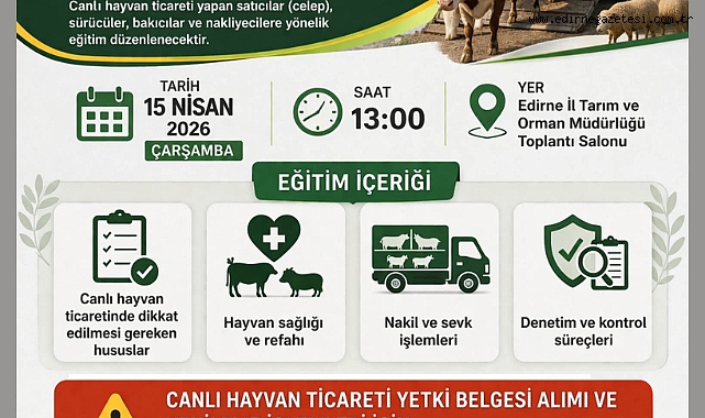 CANLI HAYVAN TİCARETİ YAPANLARA ZORUNLU EĞİTİM