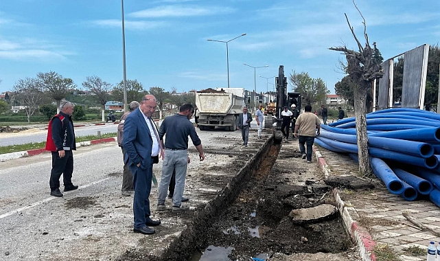 Enez’de Asbest Borular Tarihe Karışıyor