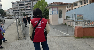 OKUL POLİSLERİ GÖREVLERİNE DEVAM EDİYOR