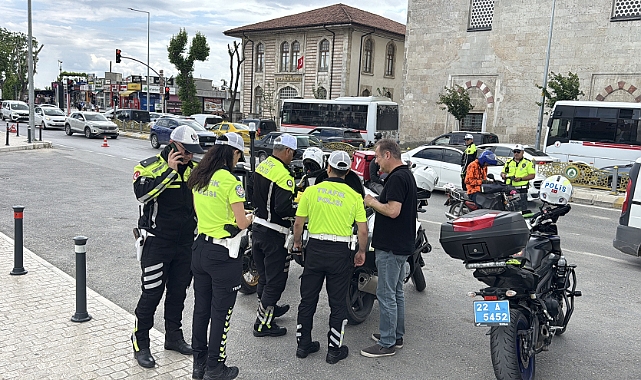 Dronla trafik denetimi gerçekleştirildi