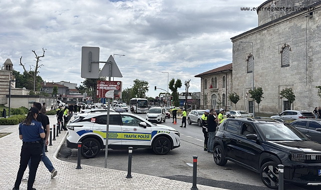 Dronla trafik denetimi gerçekleştirildi