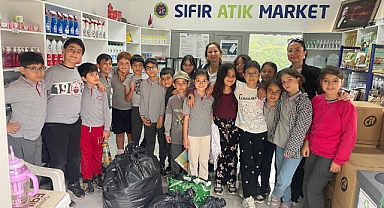 Minik Öğrencilerden Sıfır Atık Marketine Ziyaret