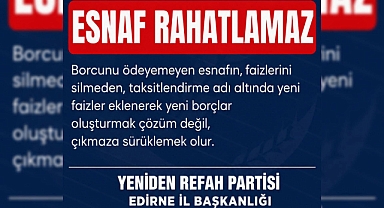YRP'den Esnafın Borç Yüküne Sert Tepki